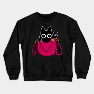 Black Cat in Purse Crewneck Sweatshirt